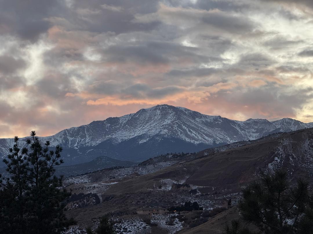 Mountain at sunset